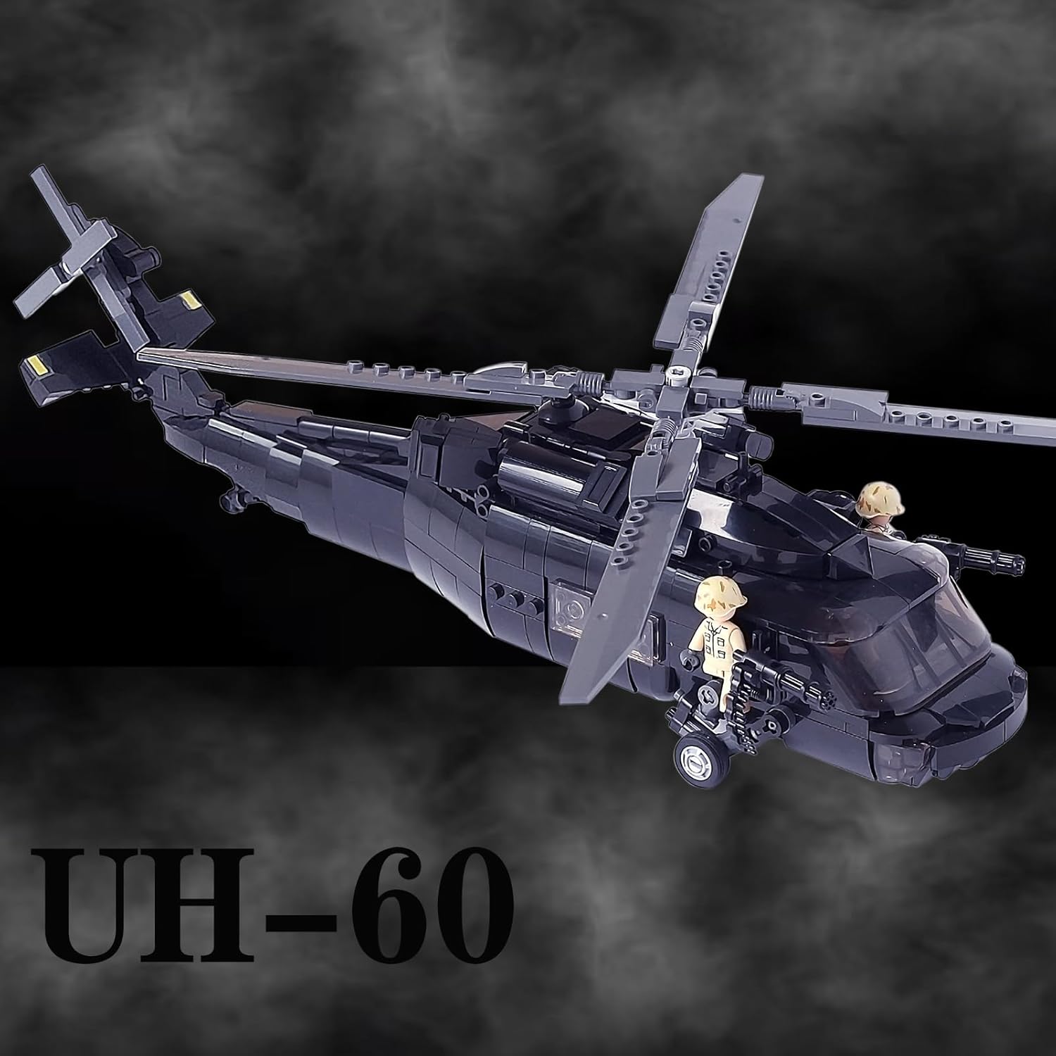 UH60 Black Hawk Helicopter Model, Military Plane Building Blocks Set (660 Pieces) for Army Airplane Lovers, Kids (8+Years) and Adults