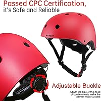 Vista 4 de Conjunto de casco de bicicleta para niños, casco ajustable para niños pequeños de 2 a 8 años con rodilleras, coderas y muñequeras Casco