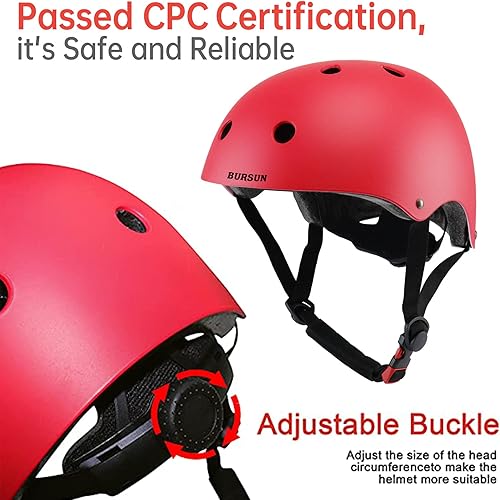 Miniatura 4 de Conjunto de casco de bicicleta para niños, casco ajustable para niños pequeños de 2 a 8 años con rodilleras, coderas y muñequeras  Casco