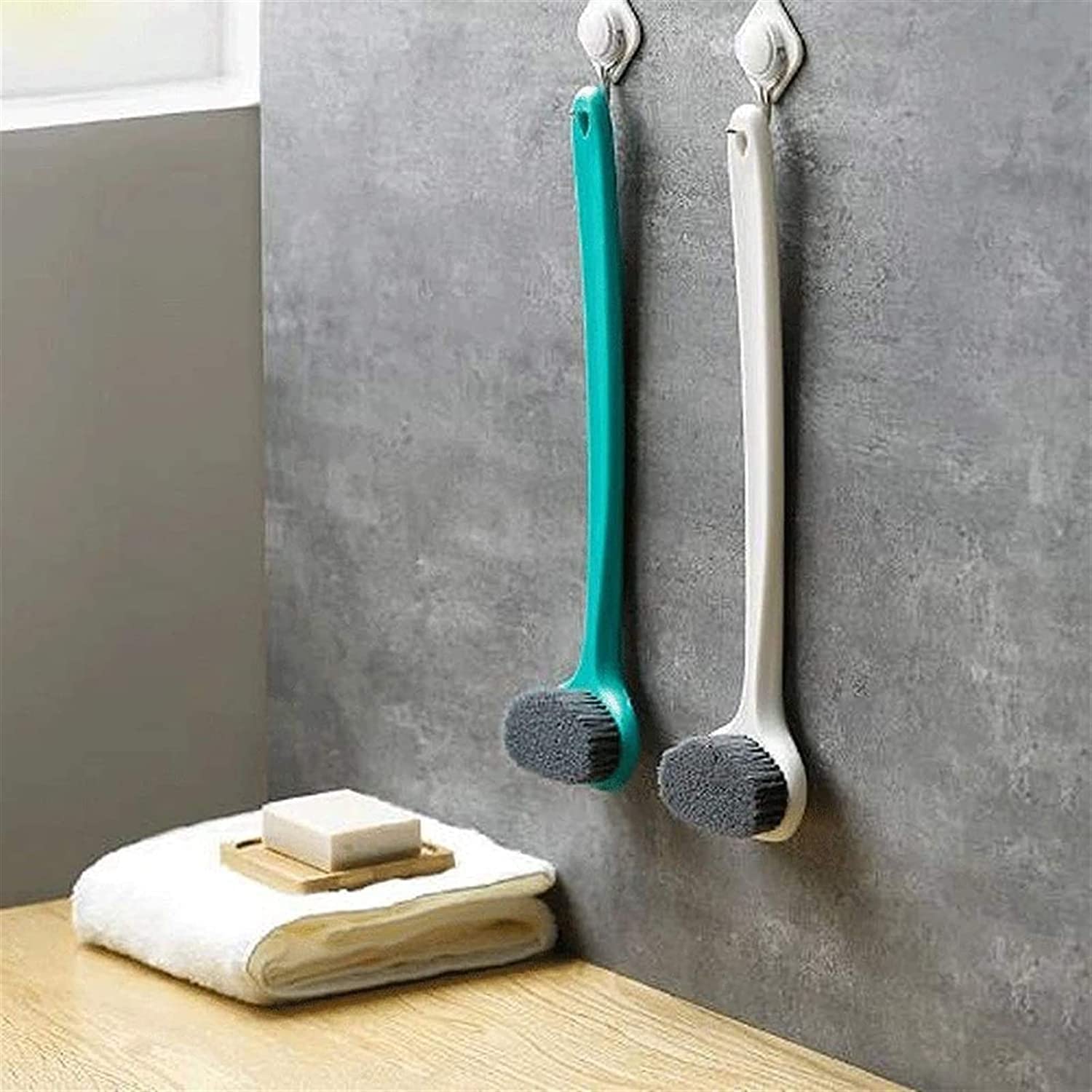 Langer Griff Körper Massage Dusche Bürste Backwäsche Frau Mann Hautpflege Bad Körperbürste Bad Körperbürste (Color : Yellow)