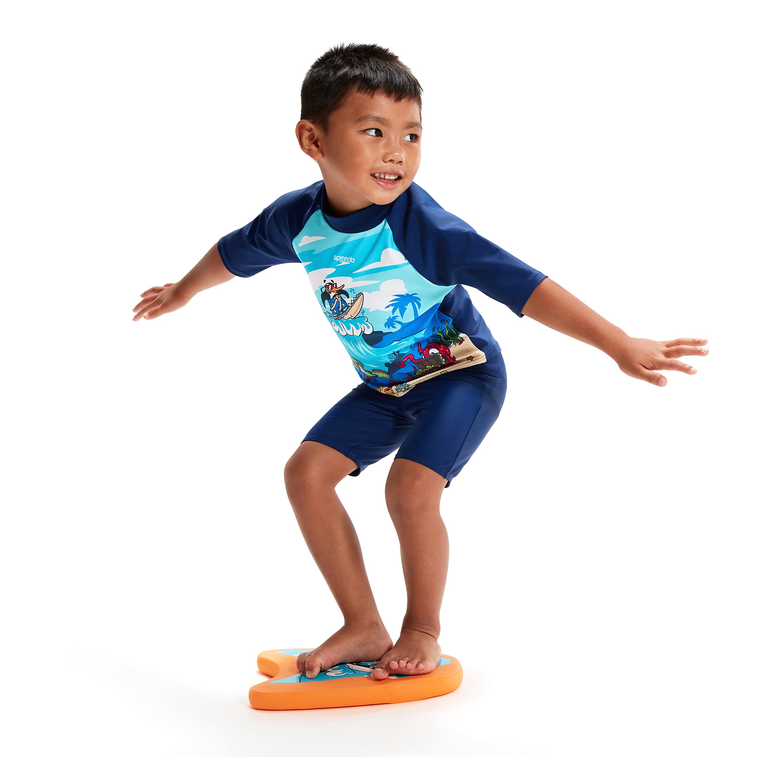 Speedo Learn To Swim Sun Protection Top & Short Rash Guard Shirt Bambini e Ragazzi (Pacco da 1)