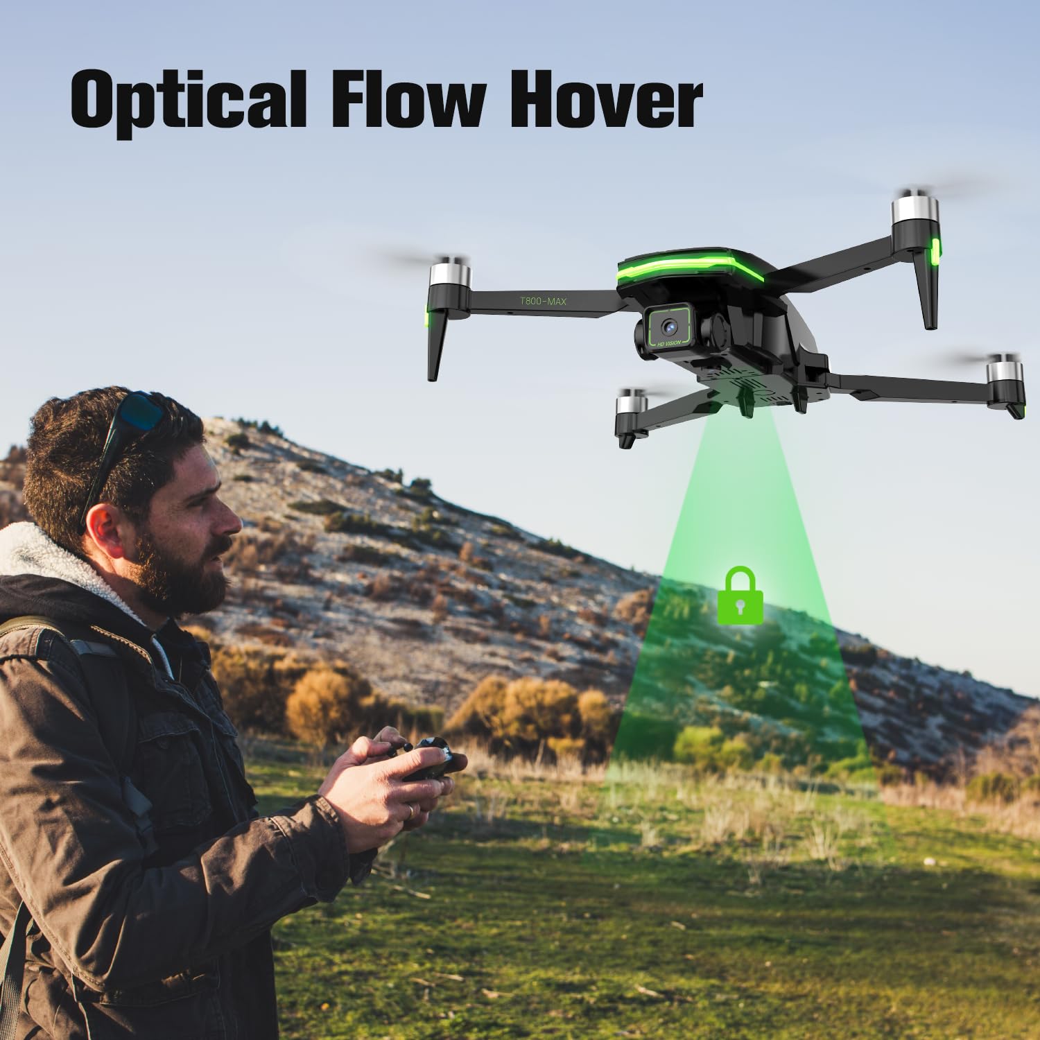 Dron con Cámara 4K para Niños Principiantes, Mini Drone Plegable Brushless, 45 Min, 2 Baterías, Regalo Niño (Black)