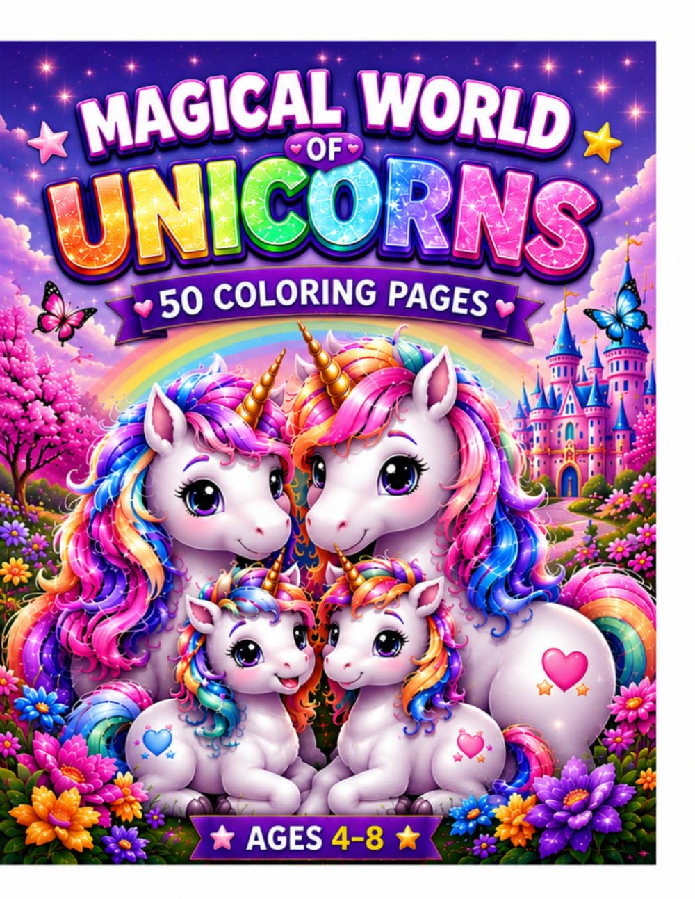 MAGICAL WORLD OF UNICORNS: A Magical Coloring Adventure for Kids Ages 4-8