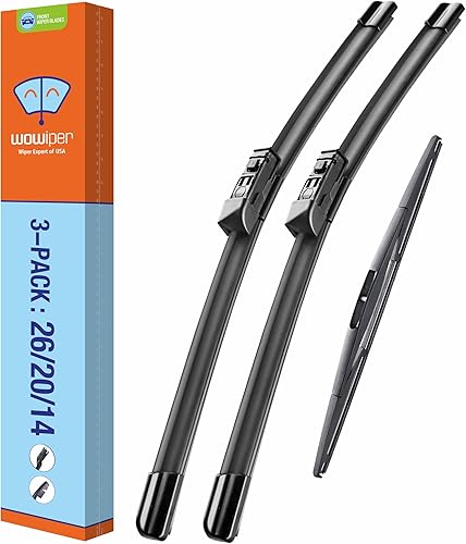 Miniatura 7 de Limpiaparabrisas calidad de fabricante  24 y 19 pulgadas (juego de 2 unidades), base de metal para un 300% de mayor estabilidad, para Ford Fusion