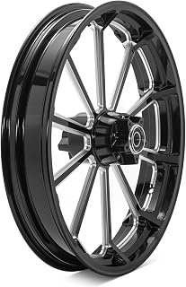TOFR 21 inch Gloss Black Front Wheel Rim Dual Discs Tubeless For Harley Touring Road King Custom Classic Street Glide Special Road Glide Limited Electra Glide Ultra Limited 2009-2023