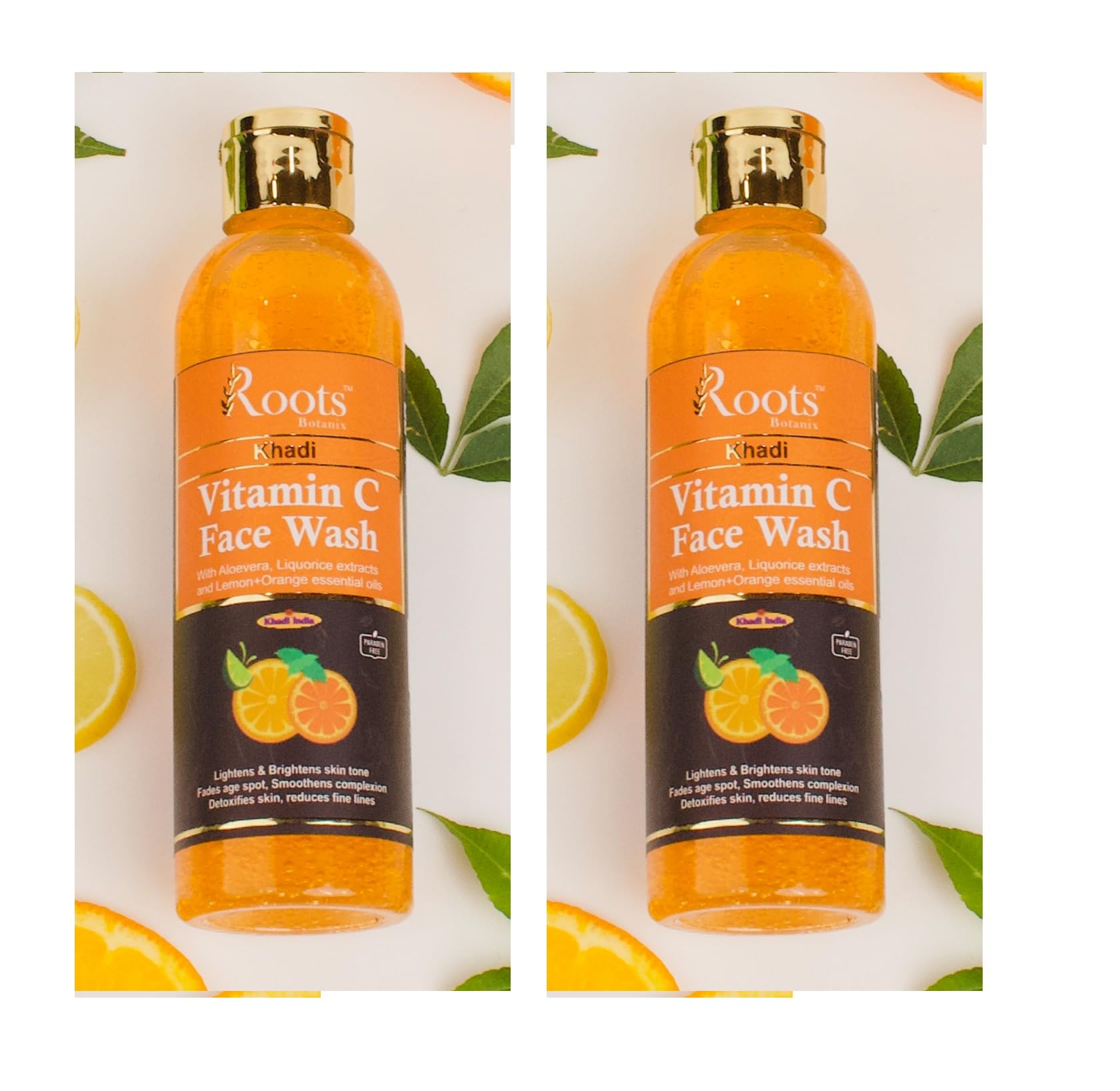 Face Wash | Orange Vitamin C Face Wash | Face Wash For Glowing Skin | De-Tan Cleansing Face Wash | Brightening Face | Anti Pollution, Pimples | Liquid Soap (200ml) Pack-2