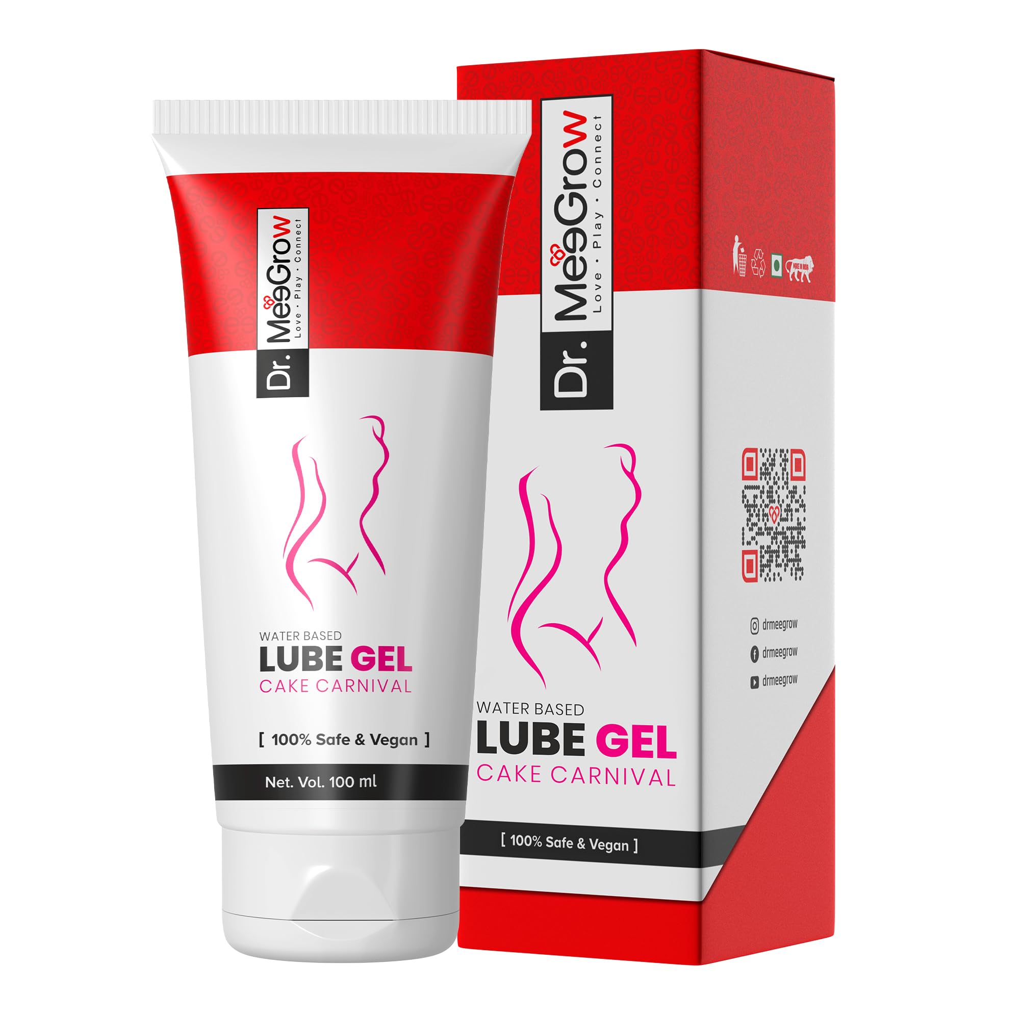 Water-Based Lube Gel – Birthday Cake Carnival Flavour – 100ml Intimate Gel for Men & Women – Smooth, Edible, Non-Sticky Formula – Skin-Friendly Personal Lubricant for Enhanced Pleasure