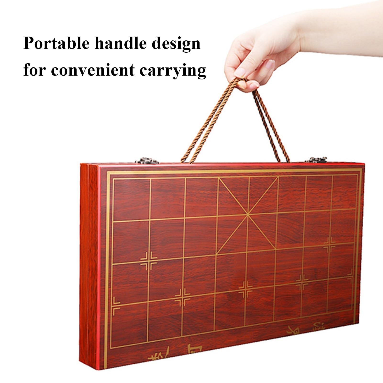 Faltbares chinesisches Chss Xiangqi-Reisespielset aus Holz
