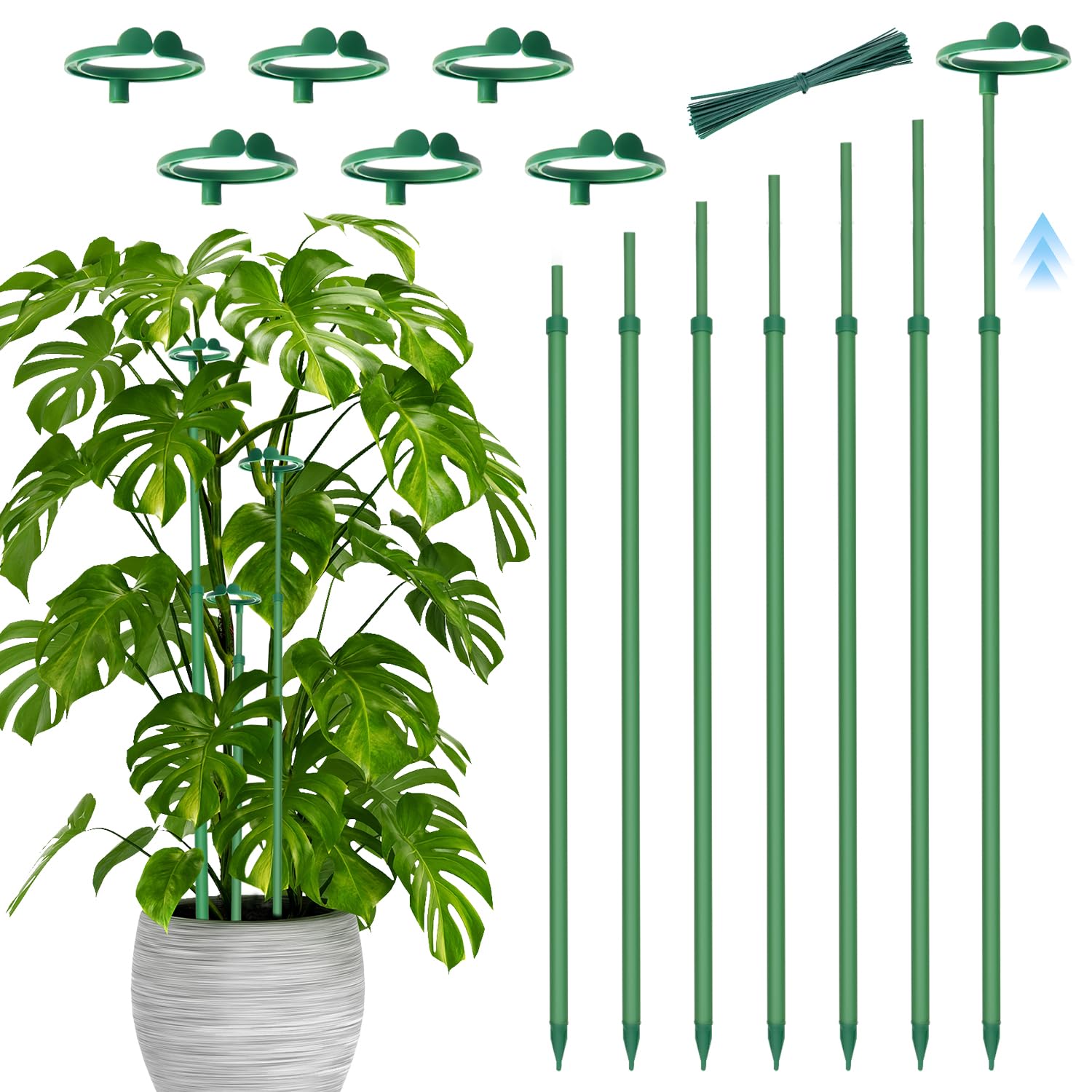 Stroller Telescoping 7-Pack Plant Stakes