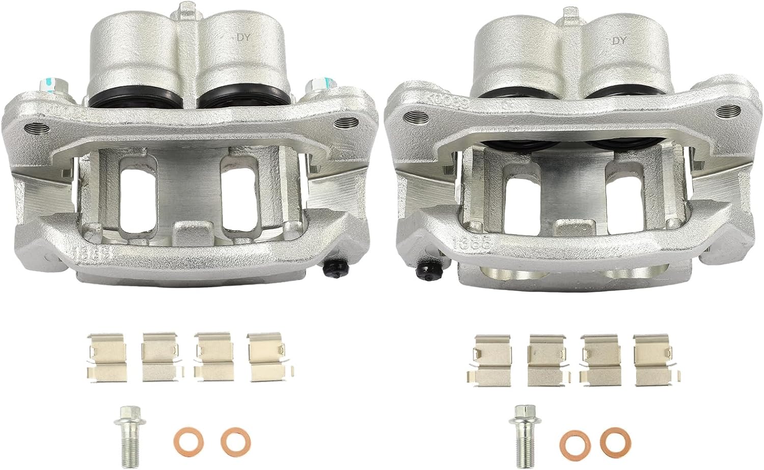 SCITOO 18B5026A 18B5027A Front Left & Right Disc Brake Calipers w/Bracket Fit For Ford For Edge 2007-2010,For Lincoln For MKX 2007-2010, Double Pistons