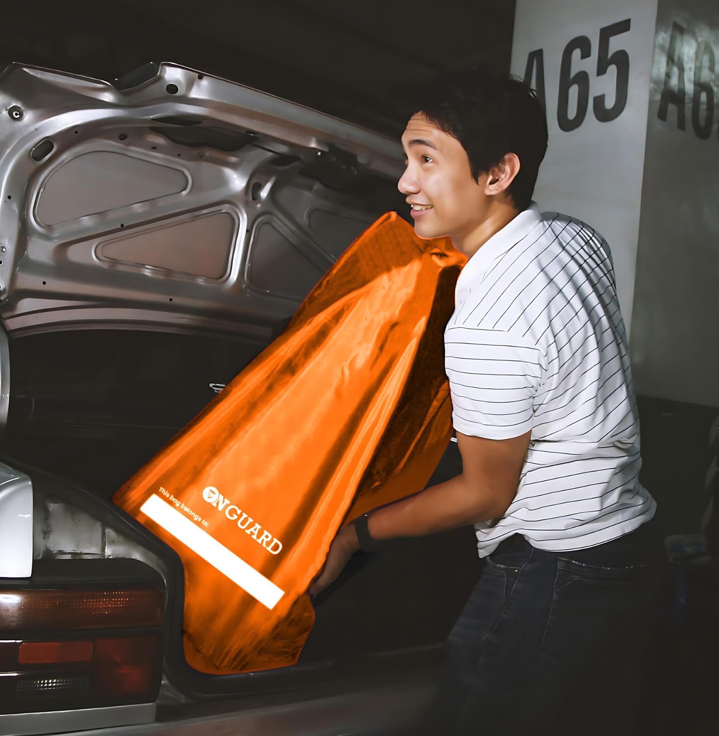 ONGUARD Waterproof Single and Double Stroller Bag for Airplane - Travel Stroller Cover for Air Travel and Storage - Gate Check Bag Backpack- Baby Airplane Essentials - Orange image 2 of 8 B079M25P5H