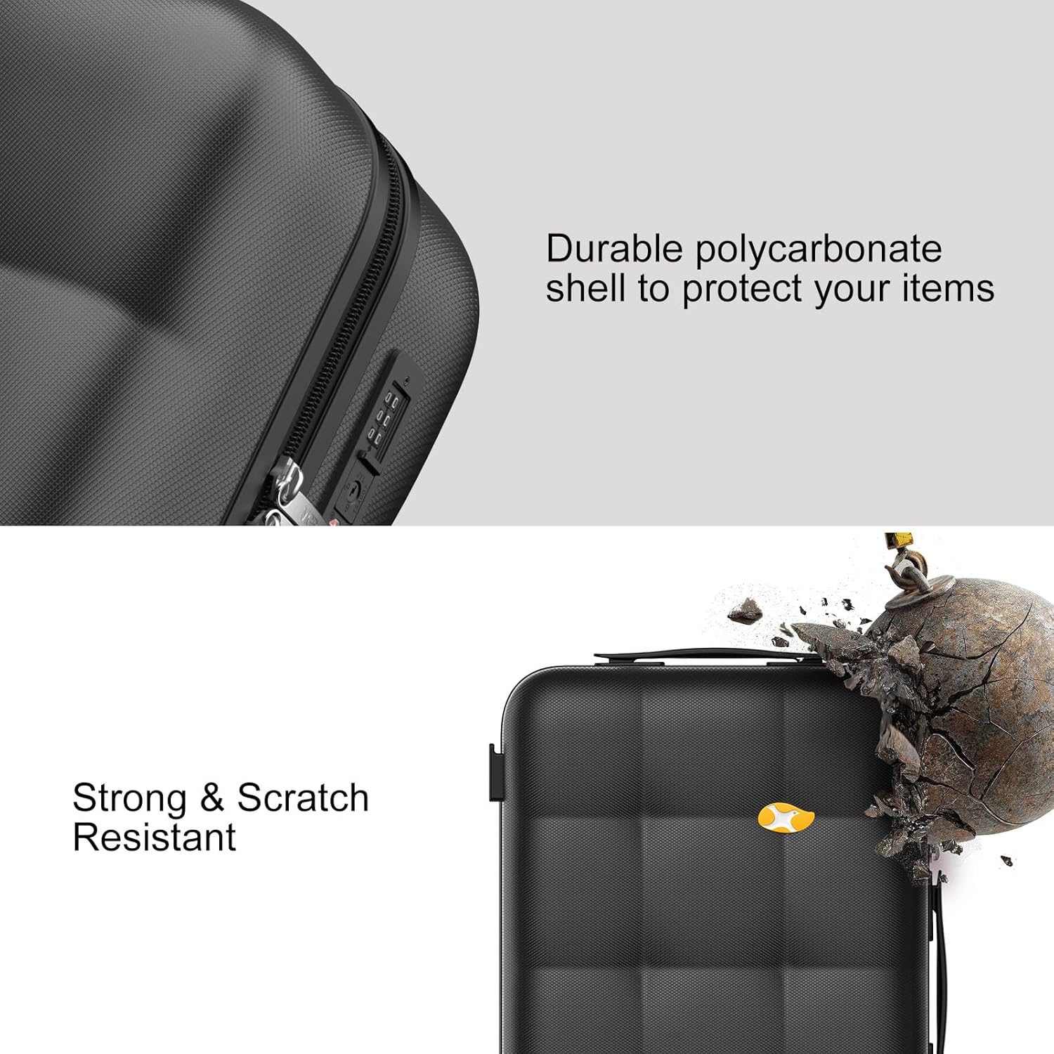 MGB Hardside Checked Luggage with Wheels, Lightweight Durable Large 28 inch Luggage with TSA Lock, PC Hard Shell Suitcase for Travel with 360°Double Spinner Wheels
