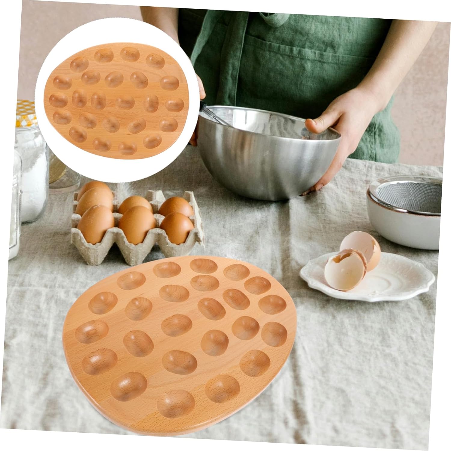 MAGICLULU Deviled Egg Tray Multi Compartment Egg Dish for Serving Storage Design for Deviled Eggs Desserts and More Versatile Kitchen Serveware