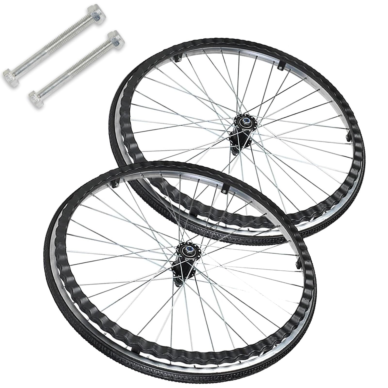 HJXGQJM Ruedas para Sillas De Ruedas 24 Pulgadas Rueda Trasera De La Silla De Ruedas, Recambio De Ruedas De Repuesto con Rodamiento(24Inch/60cm(2Count))