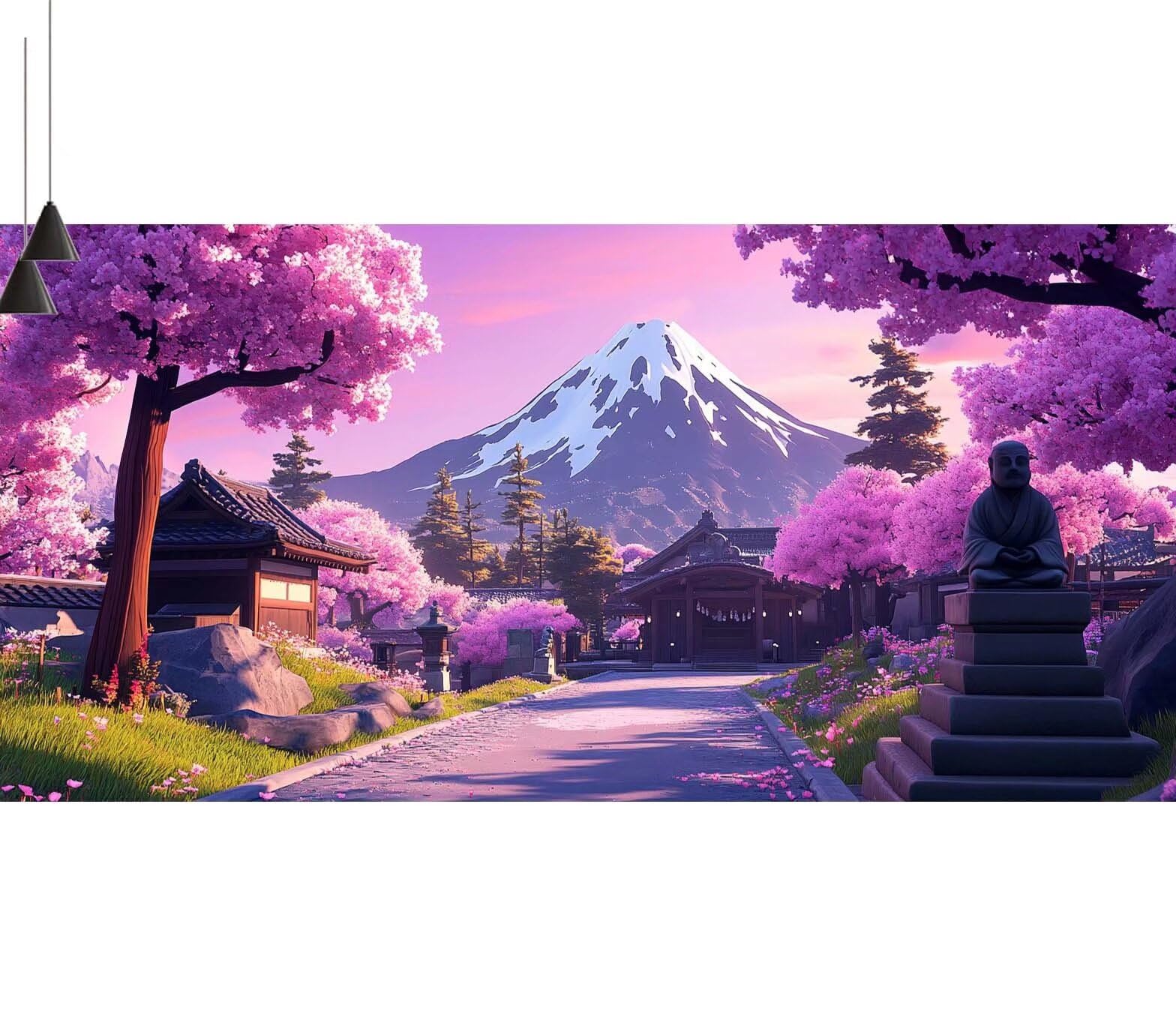 Dipingere con i Numeri per Adulti Bambini, Paint by Numbers con Pennelli Pittura a Pigmento Acrilico, Fai Da Te con Kit, Decora la casa Regalo (Senza Cornice)- Giappone,Paesaggio 80x220cm V-646