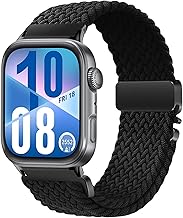 Band for Huawei Watch Fit 4 Pro/Fit 4/3, Replacement Strap, Interchangeable Strap, Unisex, Elastic, Nylon Parachute Buckle, Braided Band (Black)