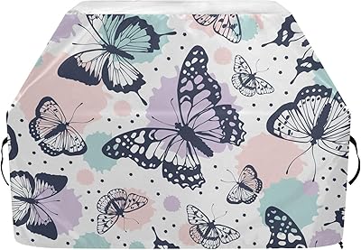 susiyo Grill Cover for Outdoor Grill, Waterproof Anti-UV/Dust/Fade/All-Weather Resistant BBQ Grill Cover for Outside 65 inch, Butterfly Black