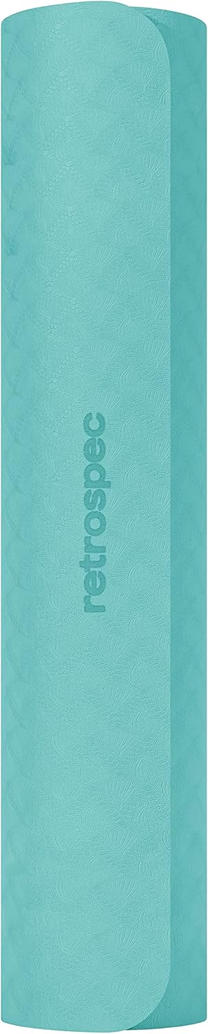 Retrospec Zuma Yoga Mat for Men & Women - Outdoor & Indoor Non Slip Exercise Mat for Hot Yoga, Pilates, Stretching, Floor & Fitness Workouts - Blue Ridge : Everything Else