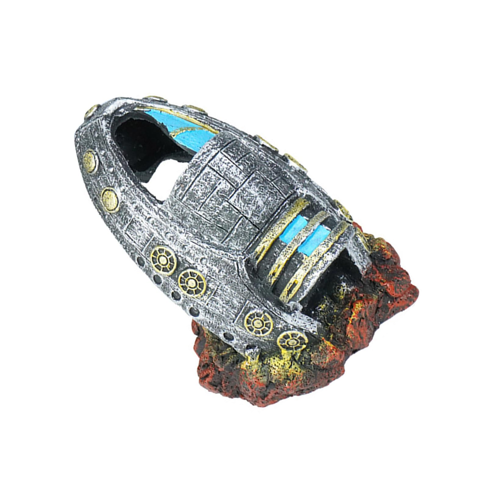 Oxxggkao Creative Fish Tanks Decoration Resins Sculpture Futuristic Alien for Landscape Enhancement and Stability Modern Aquariums Centerpieces