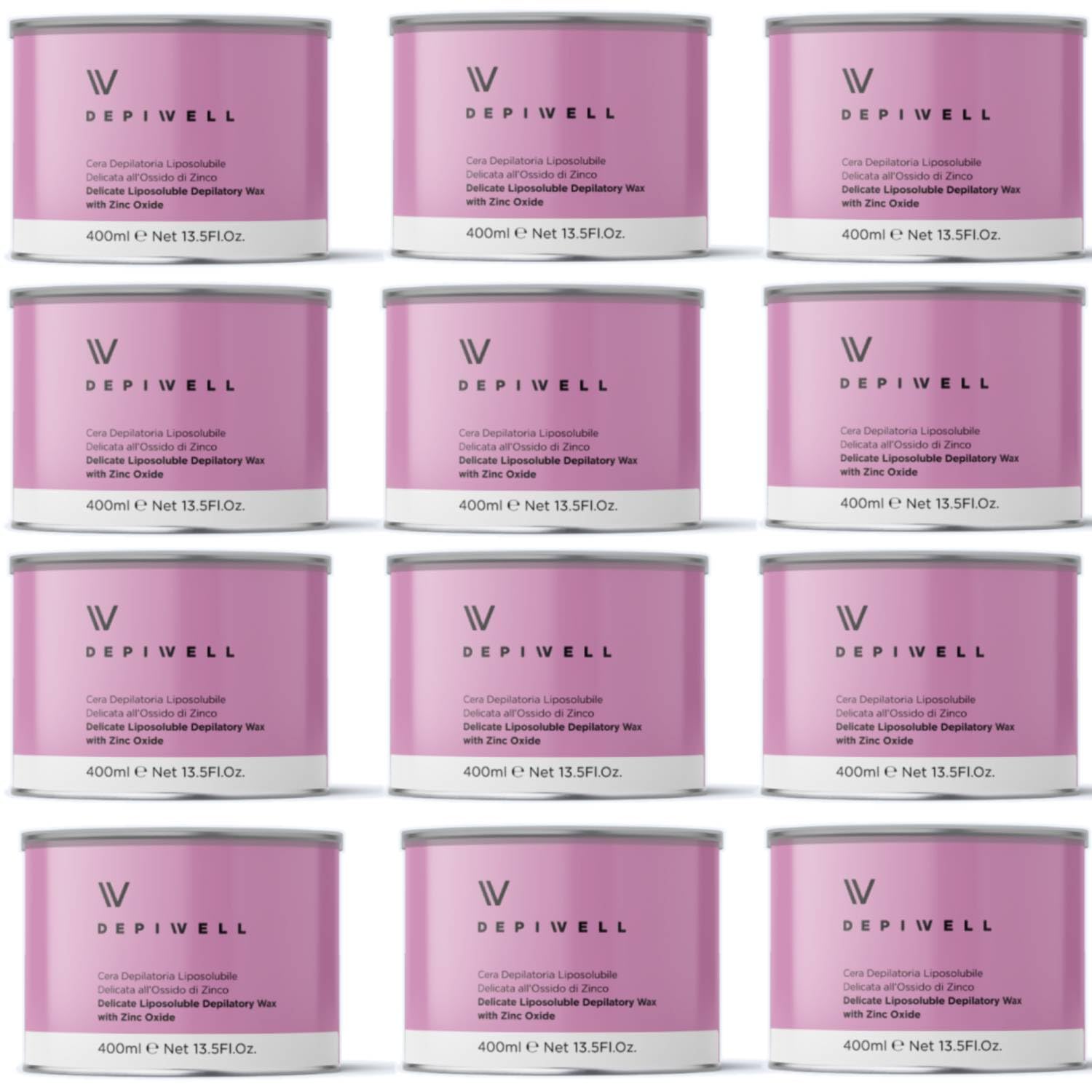 Ceretta Depilatoria Liposolubile Extra Delicata 400 Ml (Cera All'ossido Di Zinco 12 Pezzi) | Ossido di Zinco, 12 Pezzi