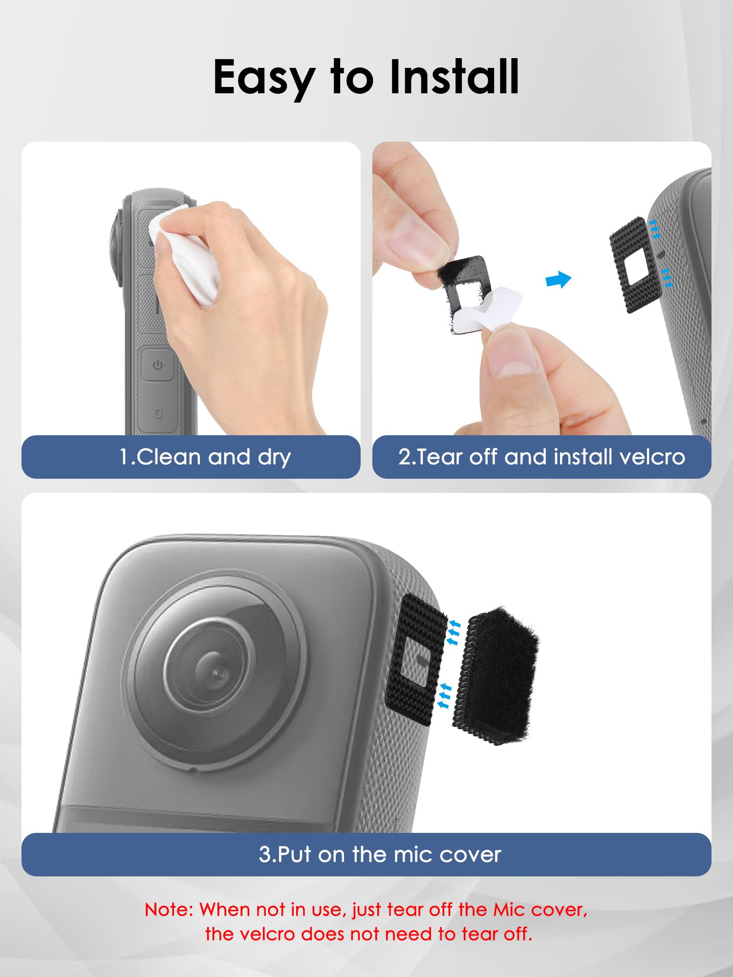 SUNMON Pare-Brise à 8 Micros de Caméra, Bonnettes Anti-Vent à Micros de Caméra pour Insta360 X3/X4, pour Réduire le Bruit du Vent des Caméras et des Micro