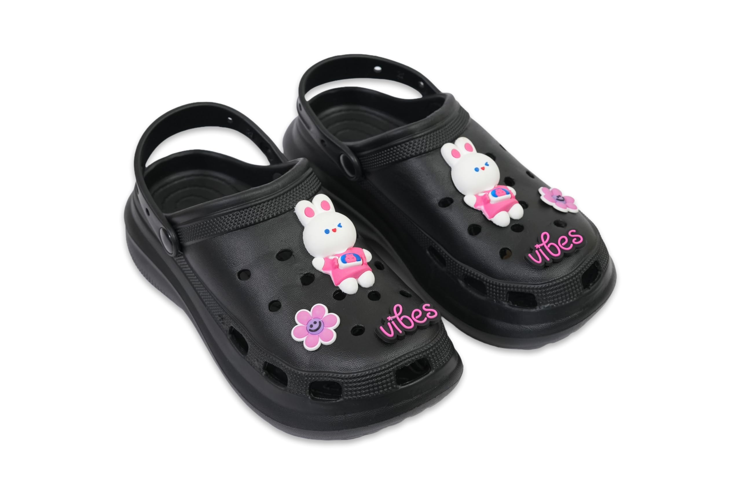 trendzon Stylish Women's Clogs/Sandals with Adjustable Back Strap for Adults |Anti-Skid & Comfortable |Fashionable & Classy Look|Waterproof & Everyday Use Mules/Clogs with Cute Charms for Girls/Ladies-picture-39