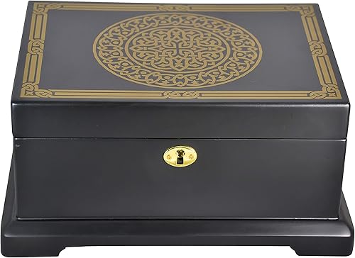 Le Grande Joyero Caja de joyería única de madera antigua, soporte organizador impecable diseño tradicional vintage Contenedor de almacenamiento