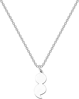 Mental Health Awareness Necklace Semicolon Motivational Pendant Necklace Project Semicolon Jewelry