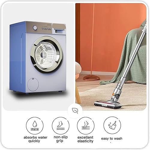 Miniatura 7 de Juego de 2 alfombras y tapetes de cocina de Navidad, antideslizantes, lavables, con diseño de muñeco de nieve, copos de nieve, tapete de Navidad