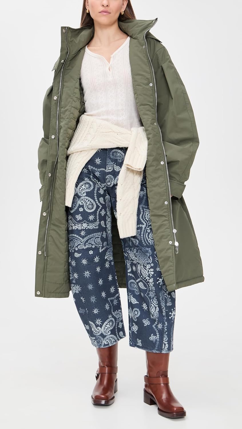 Free People Women's Good Luck Printed Barrel Jeans - Image 5