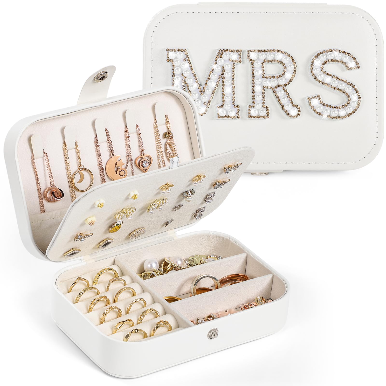 Amazon.com: Sightor Bride Jewelry Box, MRS Travel Jewelry Box for