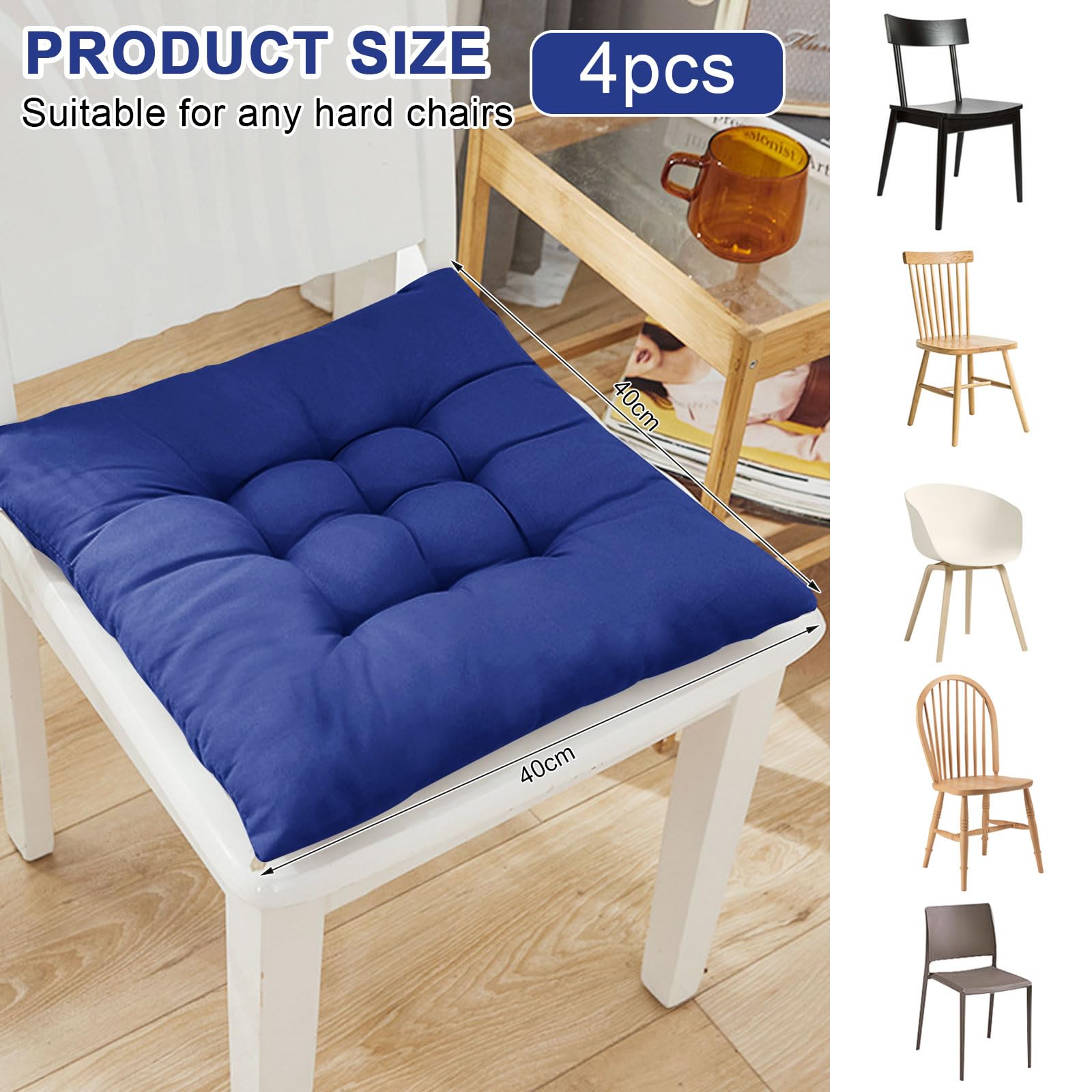 Sporgo Lot De 4 Coussins De Chaise : Coussins D'assise Confo