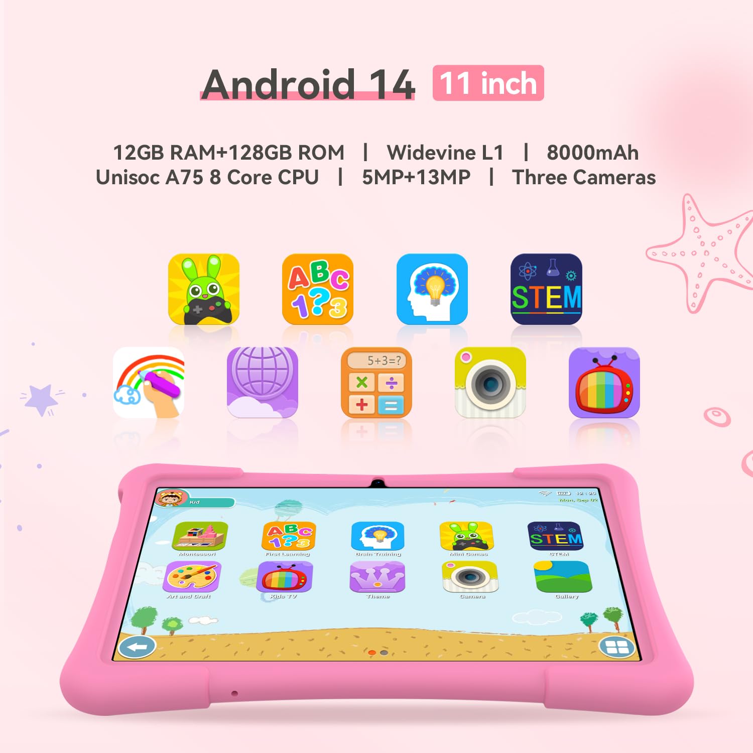 SVITOO Android 14 Tablets, Unisoc A75 8 Core CPU.11 inch Tablet