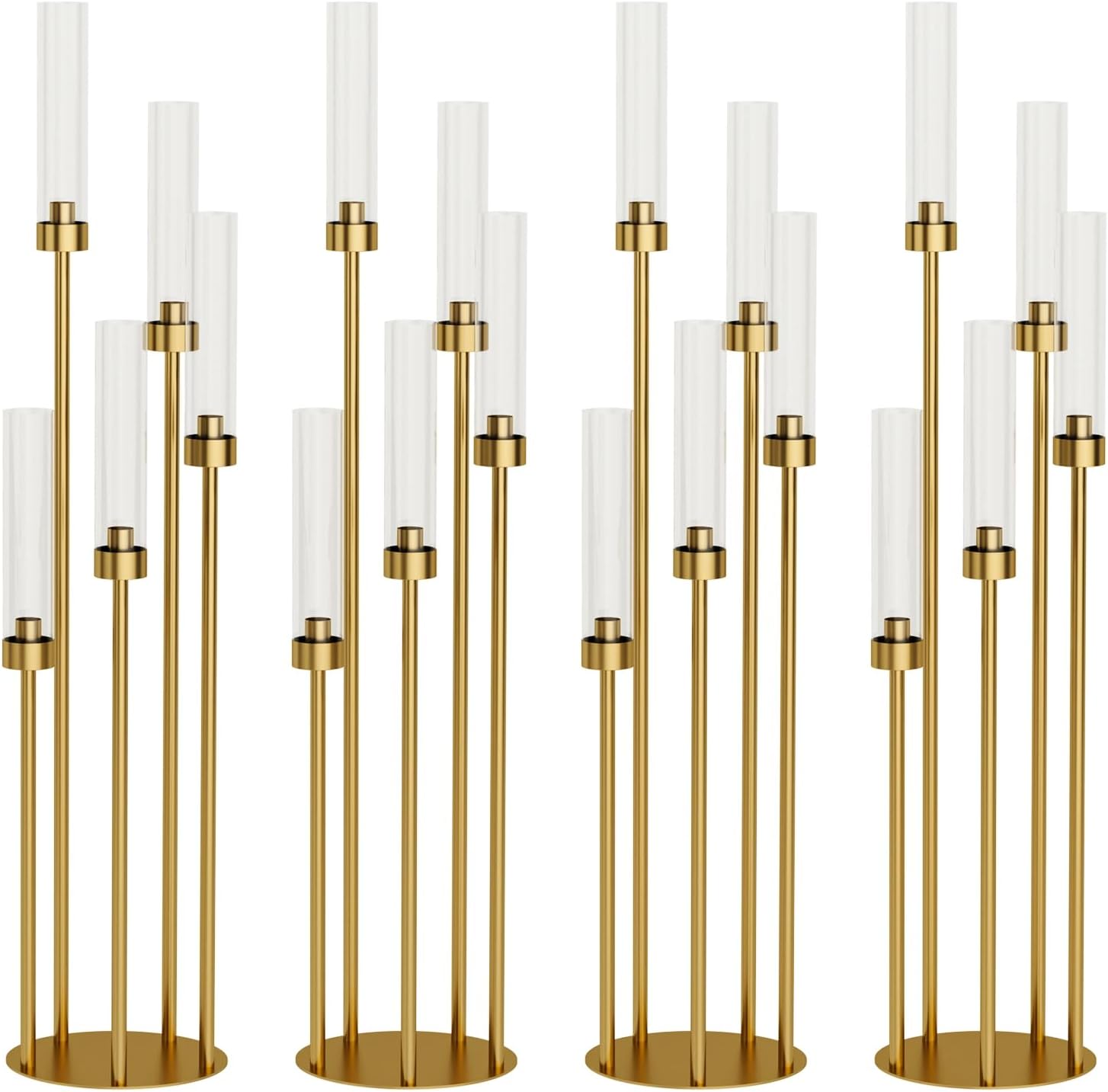 Golden Candelabra Table Centerpieces for 0.9" LED Candles