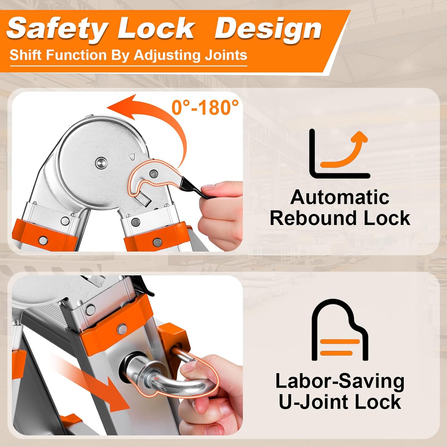 Telescoping A-Frame Ladder with Wheels & Stabilizer Bar - 20FT Folding Extension Ladder, 330lb Security Load Multi Position Ladders for Stairs Home Indoor Outdoor Roof