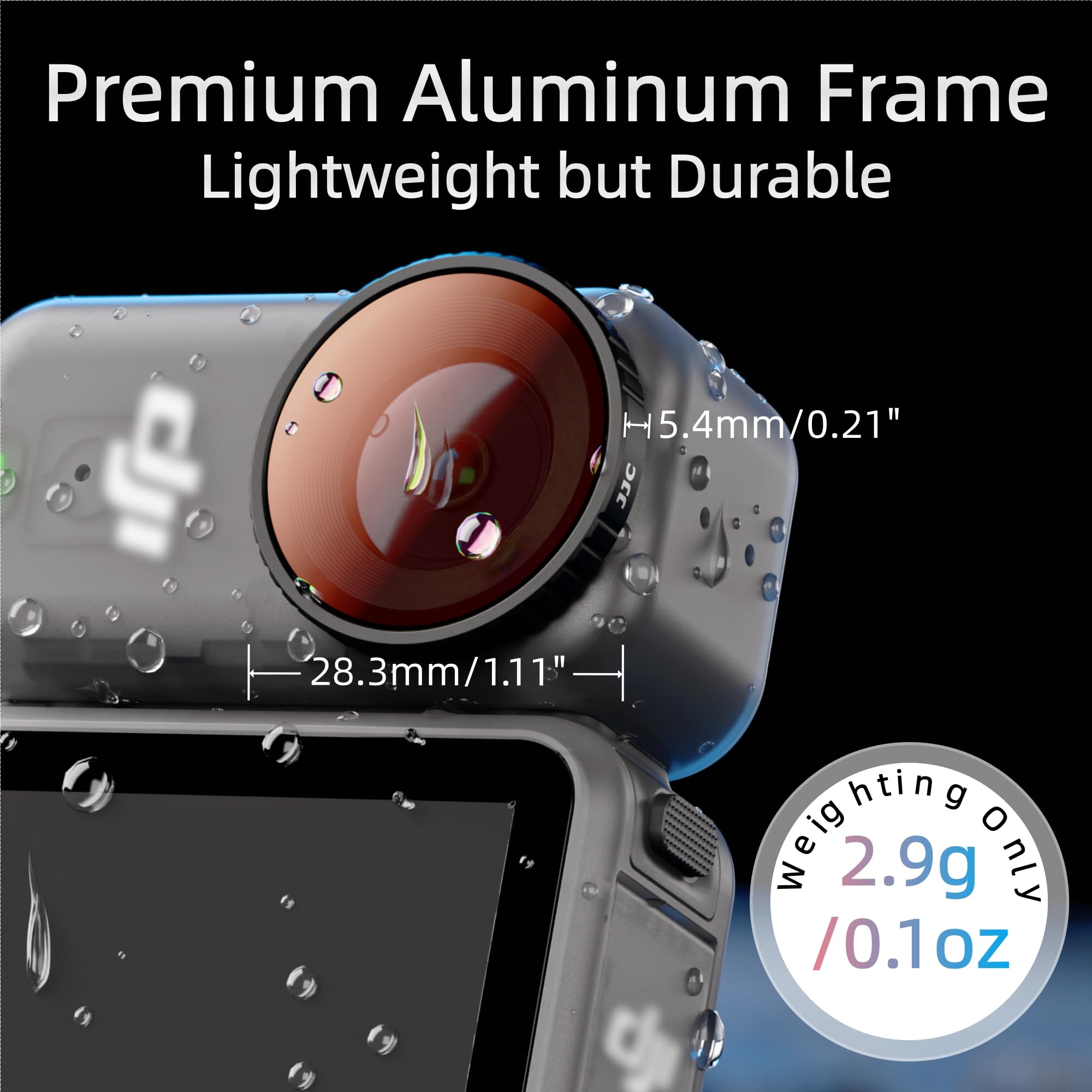 Set di 4 filtri a vite ND per DJI Osmo Nano Multi Coatings lenti ottiche in vetro ottico con custodia