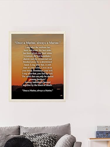 Miniatura 8 de Once a Marine Always a Marine – Patriotic Military Wall Art Print – Honor and Loyalty American Flag Decor for Home, Office, Veterans’ Spaces, or