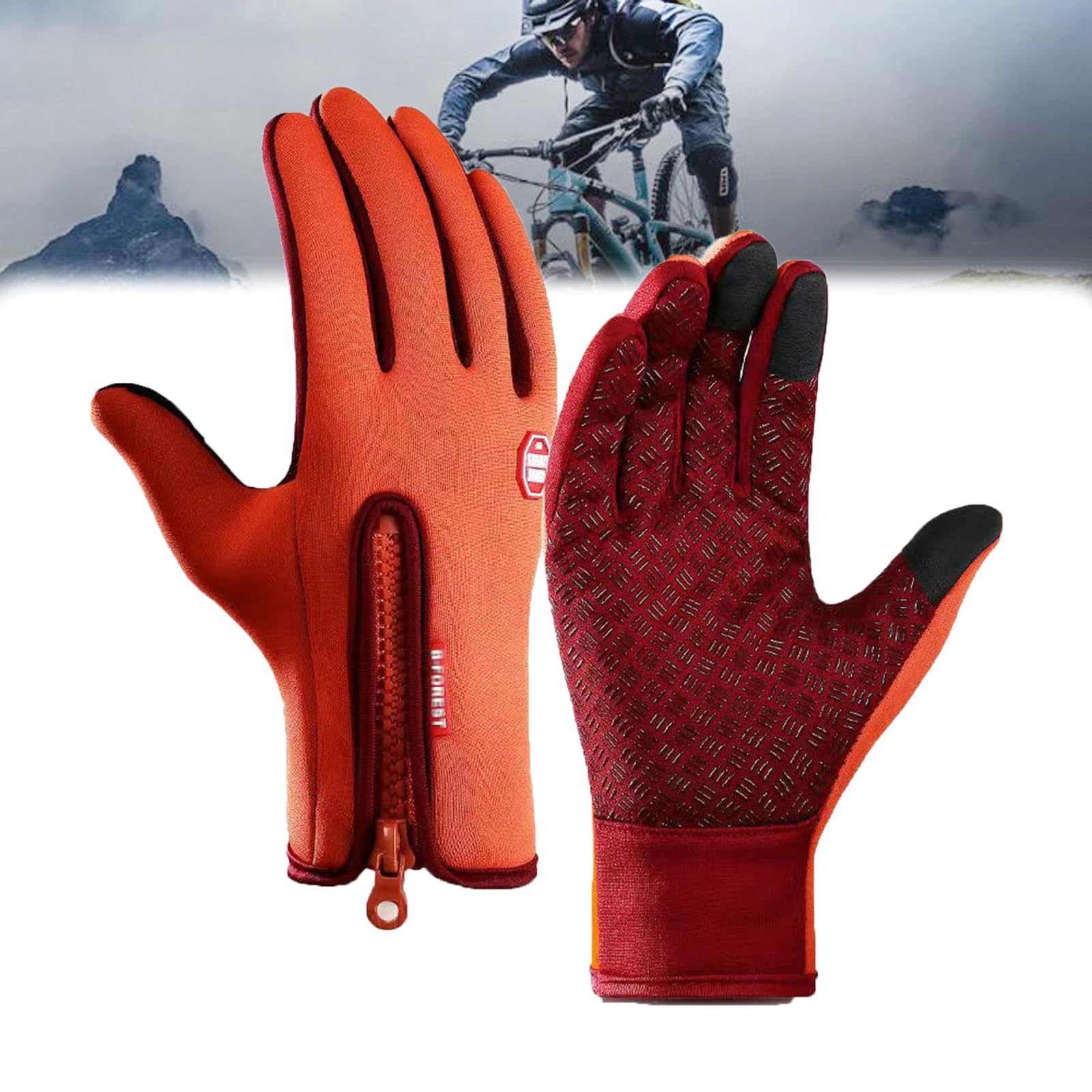 Waterproof &amp; Windproof Thermal Non-Slip Gloves, Outdoor Sports Glove with Touchscreen Fingers