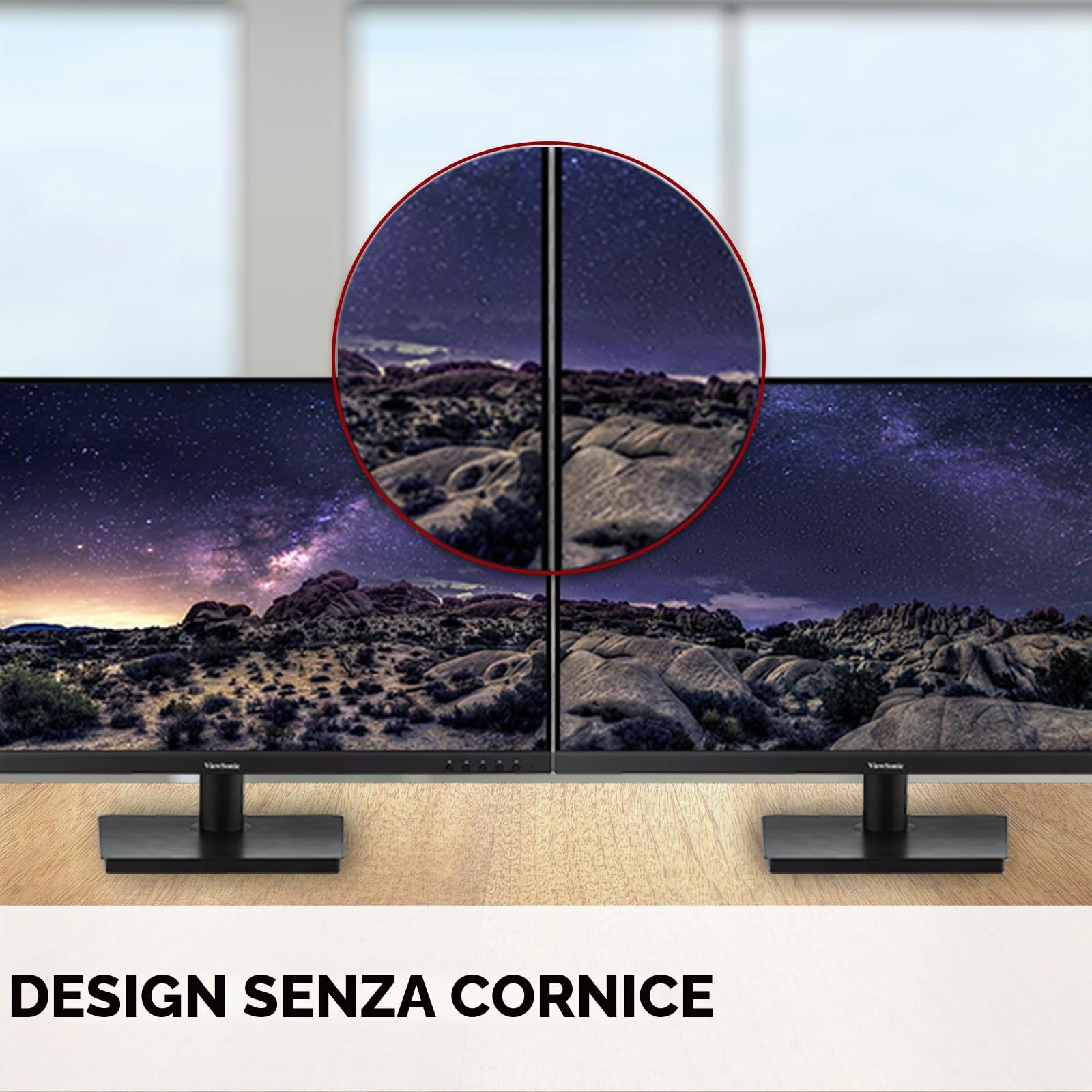 ViewSonic VS3225-2K Monitor QHD da 32 Pollici (2560p x 1440p), Pannello IPS, 75Hz, 4ms GTG, HDR10, 2x 2.5W Altoparlanti, HDMI, DP, Senza Cornice, 2 Anni di Garanzia