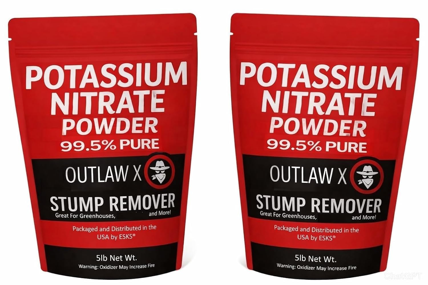 Outlaw X Potassium Nitrate High Purity Powder, Reagent Grade, 10 Pounds, for Stump Remover