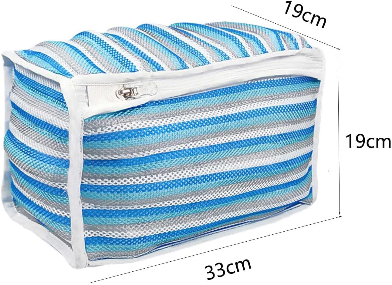 Bolso de lavandería de zapatos de 4 piezas, bolsa de secador de lavandería de malla, lavadora y bolsa de zapatos con cremallera for proteger la ropa delicada, adecuado for el almacenamiento y el viaje