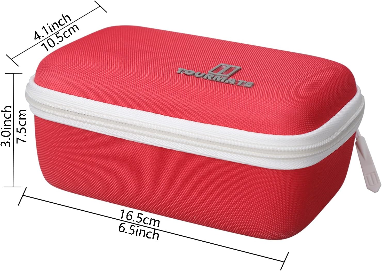 Tourmate Hard Case Replacement for Winning Moves RACK-O, Retro package Card Game (Case Only) (Red + White)
