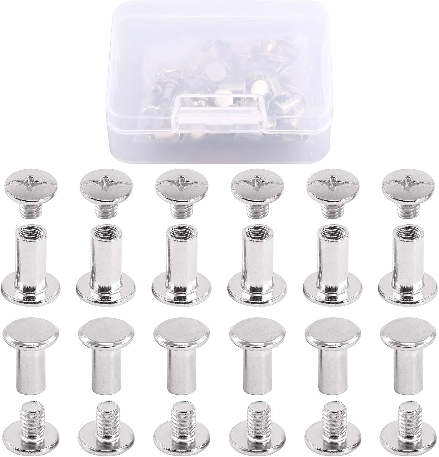 Amazon Hilitchi M5 シカゴスクリューキット バインディングネジ スタッドスクリューポスト ネイルリベット シカゴボタン