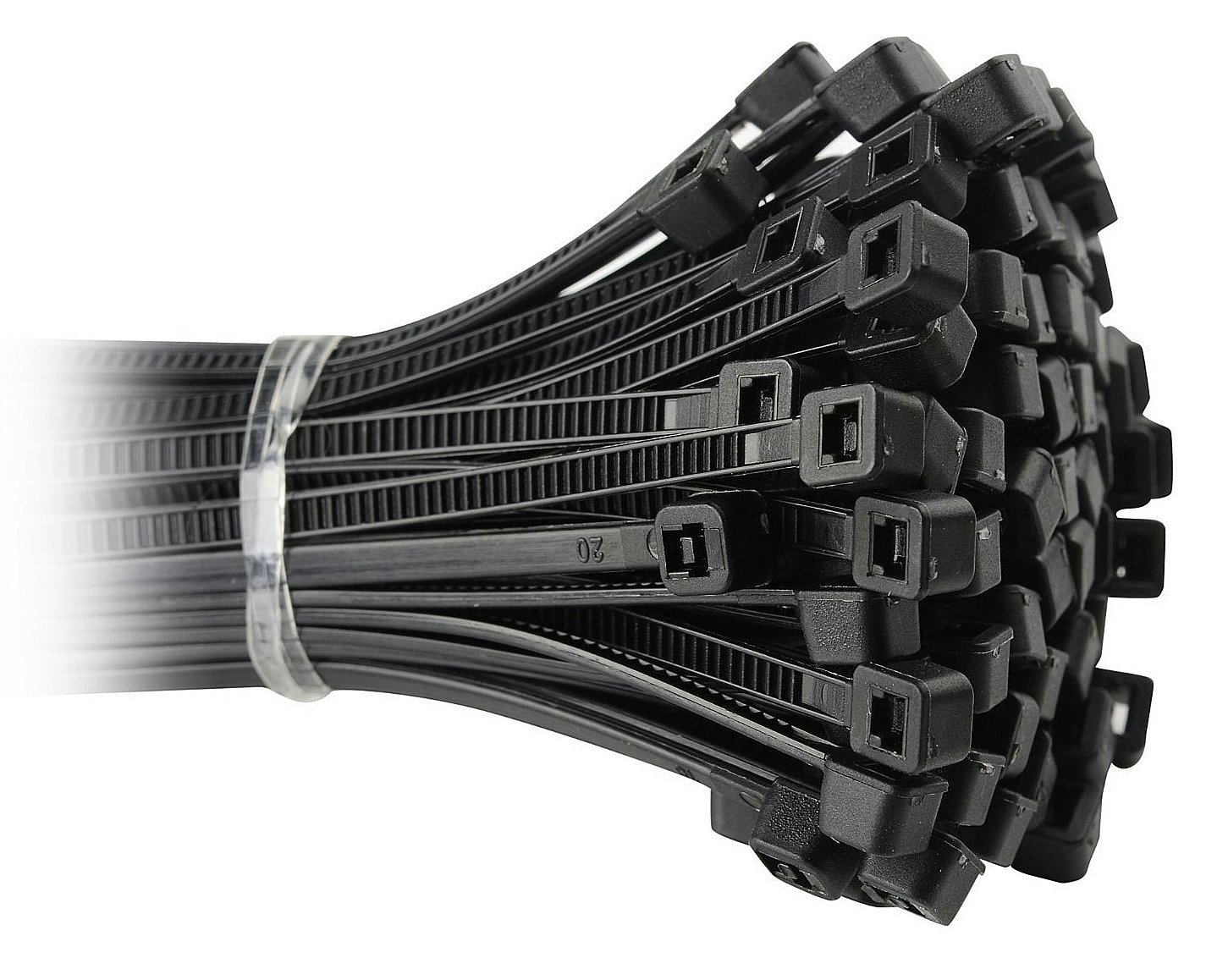 All Trade Direct Black 200 X Cable Ties 370Mm X 4.8Mm Zip Tie Wraps Bases