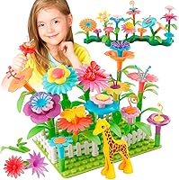 Vista 1 de Juguetes de construcción de jardín de flores para niñas pequeñas, juguetes de tallo para niños de 3, 4, 5, 6 años, actividades de aprendizaje