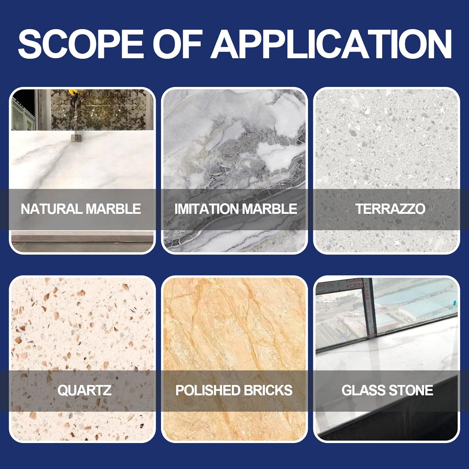 Marble Polishing Paste – for Marble, Granite & Engineered Stone – Restores Gloss, Removes Etching & Water Spots – Surface Cleaner & Shine Enhancer for Kitchens & Bathrooms – 2.2LB