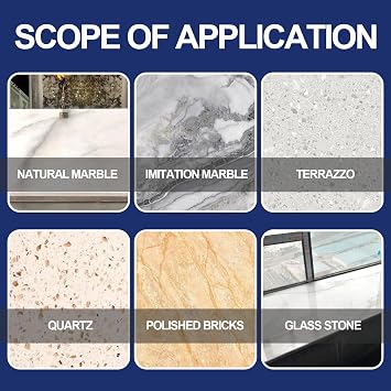 Marble Polishing Paste Surface Repair Compound for Countertops, Showers & Floors Scratch & Dullness Remover, Restores Shine on Quartz, Travertine & Natural Stone 2.2LB