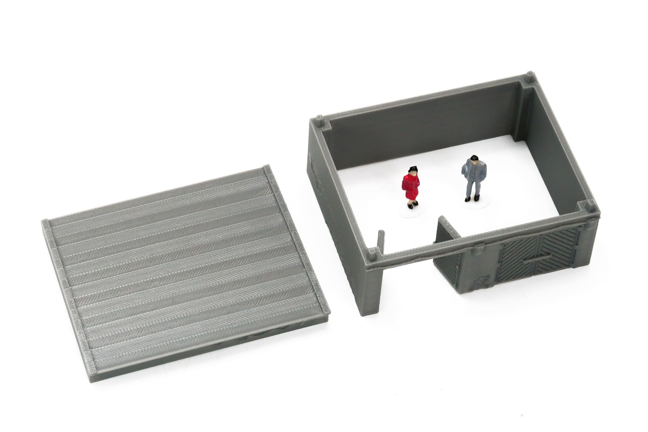 Kleine DDR-Garage – 3D-gedrucktes Modelleisenbahngebäude im Maßstab HO. Epoche III und höher.