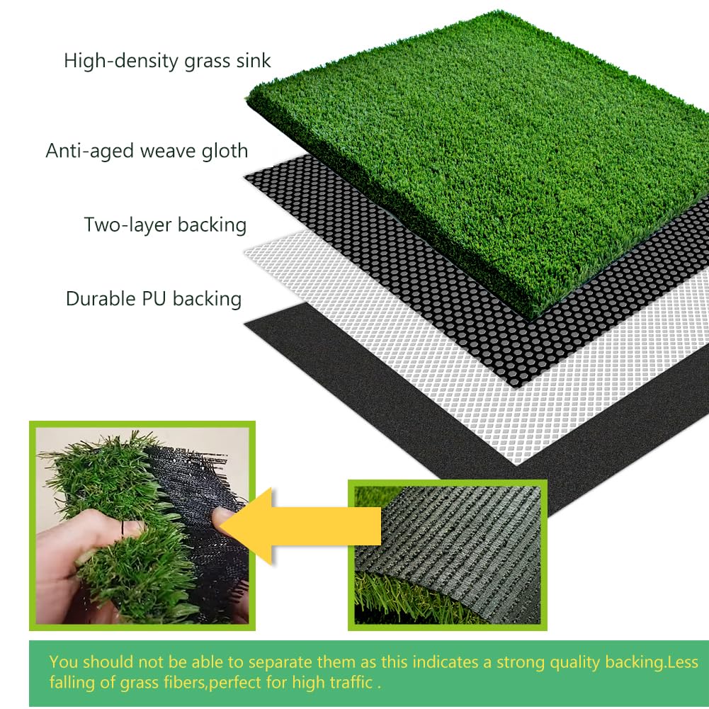 Amazon.com: 人造草坪草坪,1.5 英吋(約3.8 公分)室內室外花園草坪景觀