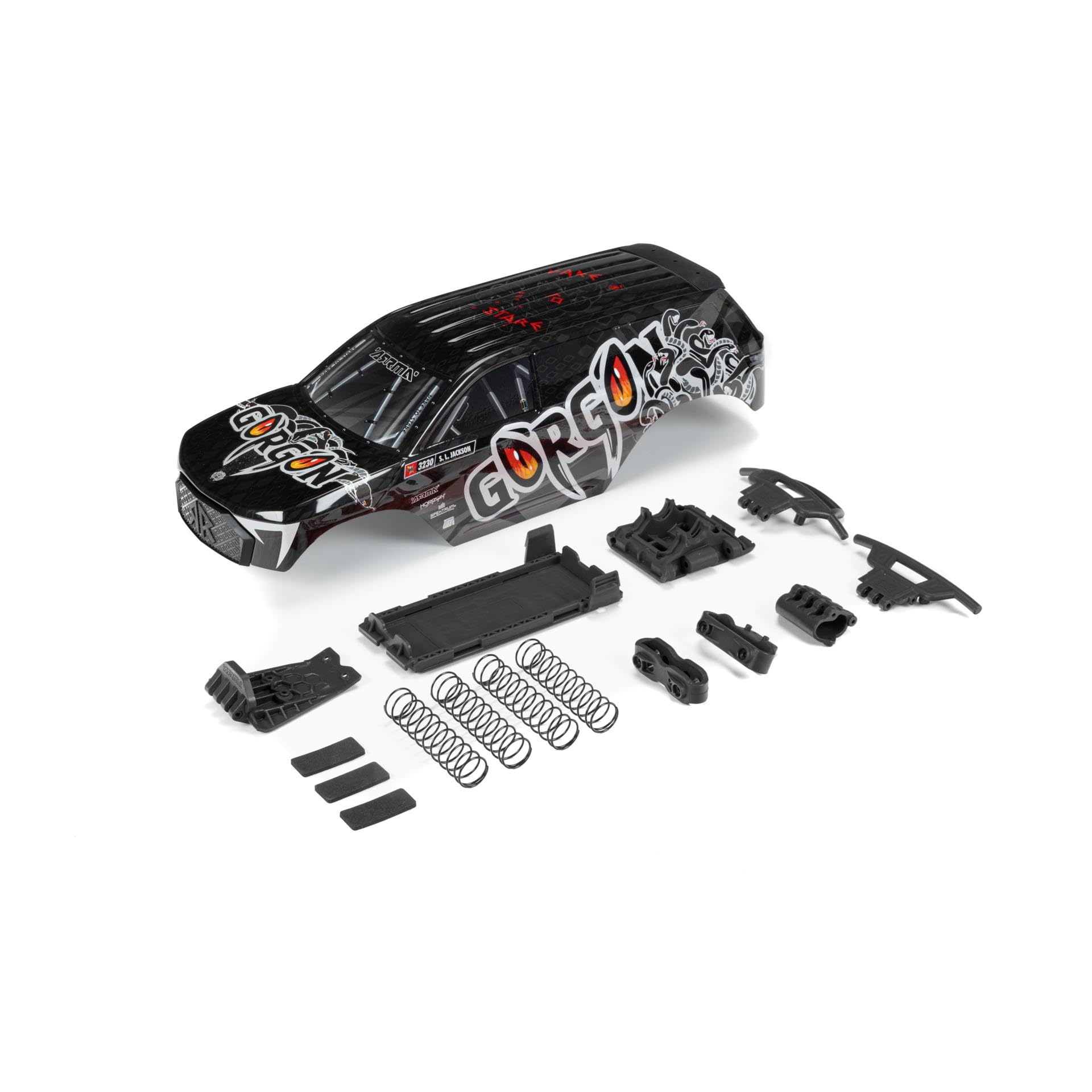 ARRMA Gorgon Painted Decaled Body Set (T4 Gun Metal), ARA402353